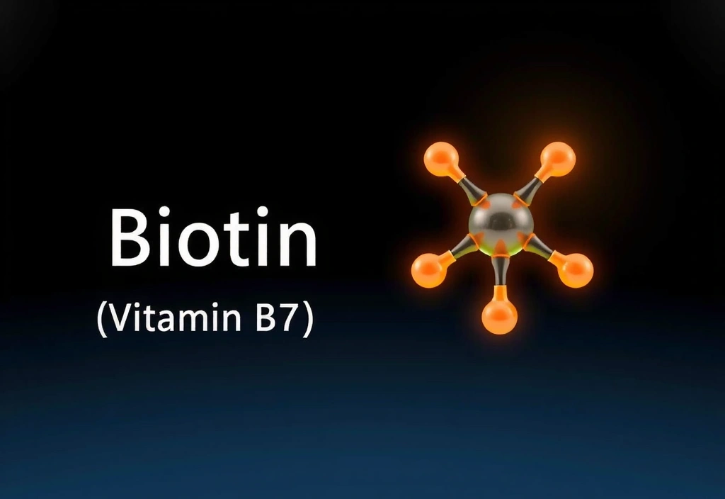 Representación molecular de la Biotina (B7).