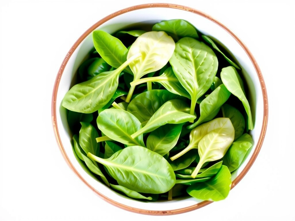 Espinacas frescas en un tazón